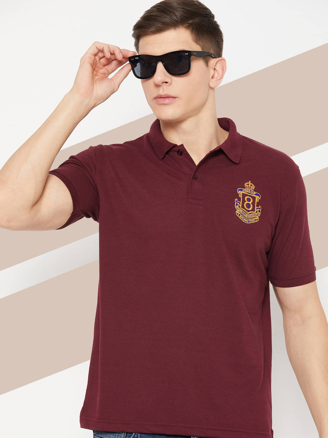 UBX Pack of 1 Cotton Blend Regular Fit Solid Half Sleeves Men's Polo T Shirt ( Maroon ) UBX Pack of 1 Cotton Blend Regular Fit Solid Half Sleeves Men's Polo T Shirt ( Maroon )