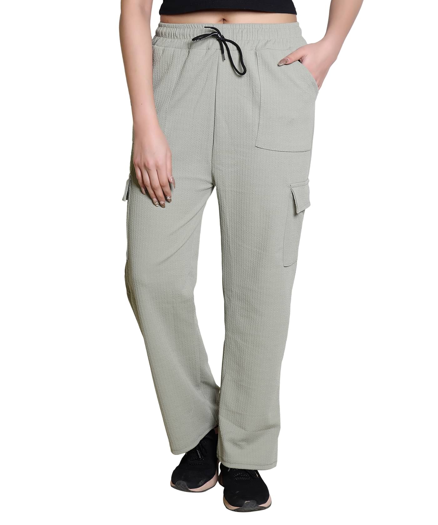     			Whyme Fashion Pack of 1 Polyester Straight Women's Joggers ( Olive )