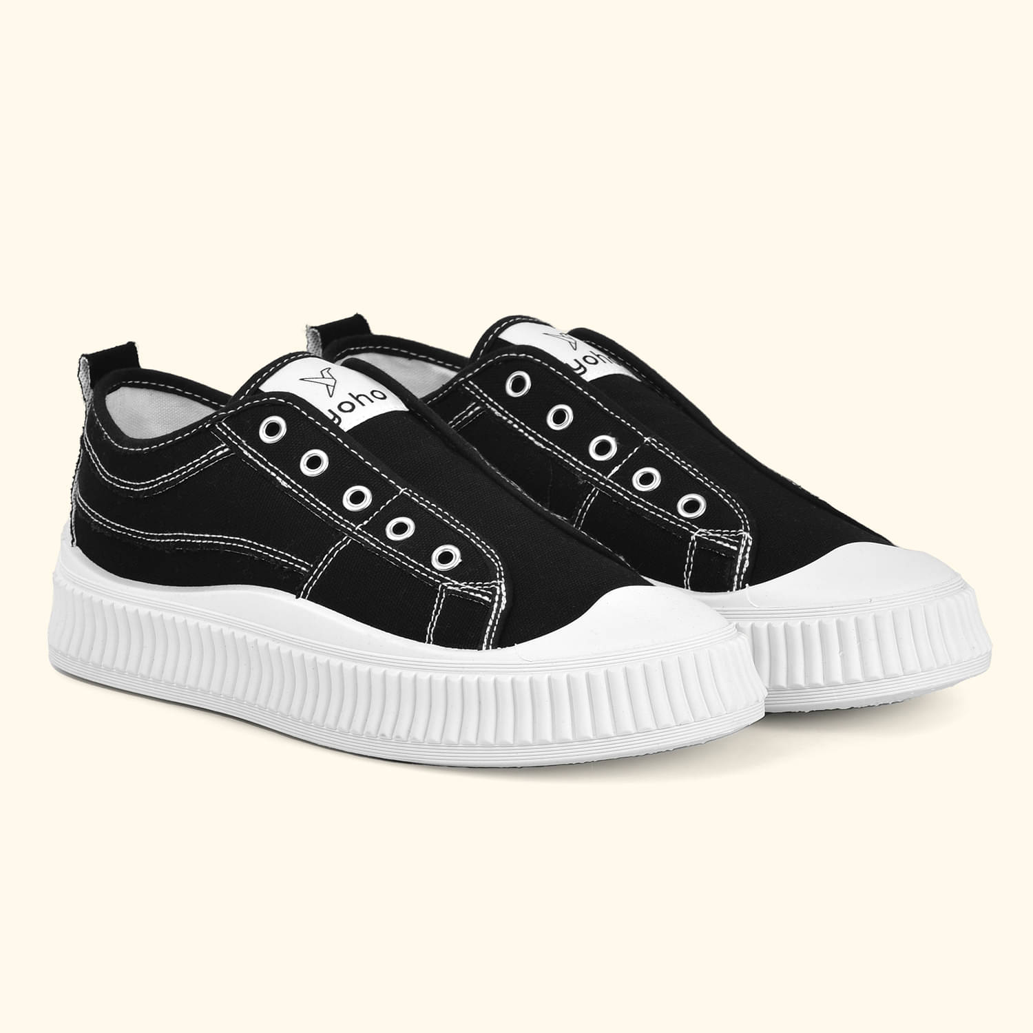     			Yoho Black Women's Sneakers
