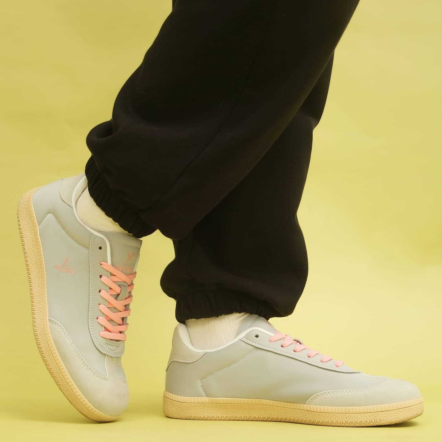    			Yoho Light Grey Women's Sneakers