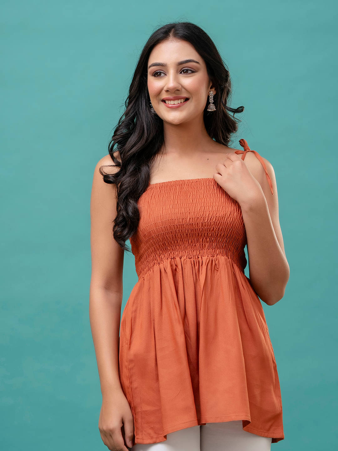 feranoid Women's Viscose Rayon Regular Top ( Brown ) feranoid Women's Viscose Rayon Regular Top ( Brown )