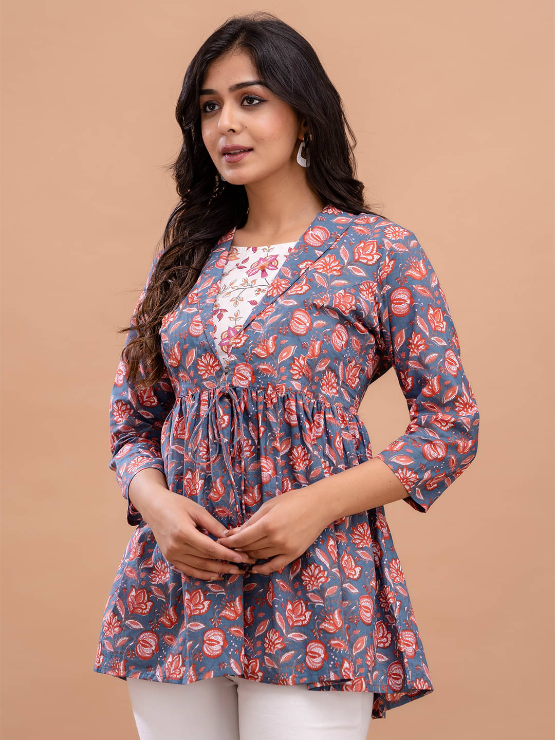 Cotton Blend Short Kurti For Women (Pack of 1) Cotton Blend Short Kurti For Women (Pack of 1)