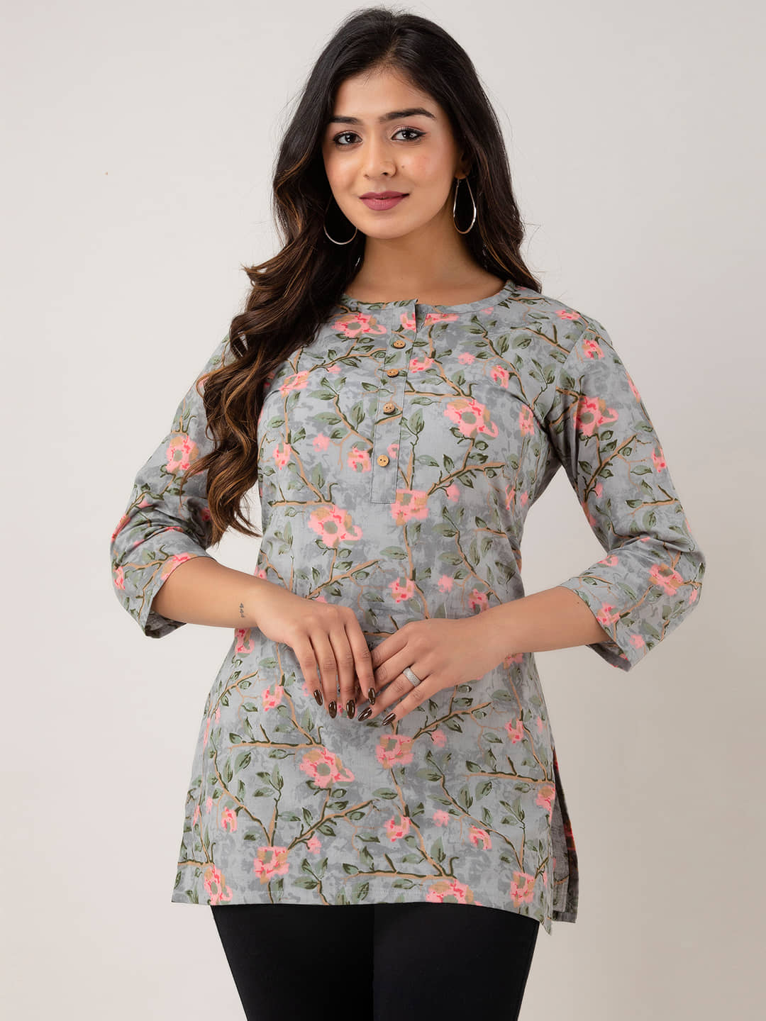 Cotton Blend Short Kurti For Women (Pack of 1) - Kurtis, Tunics | Buy online on ZillyBuy