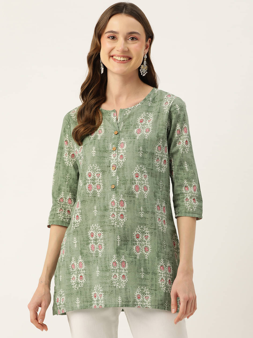 Cotton Blend Short Kurti For Women (Pack of 1)     			Cotton Blend Short Kurti For Women (Pack of 1)