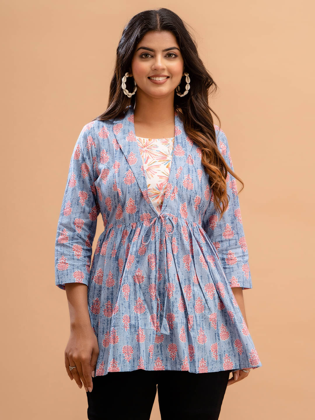 Cotton Blend Short Kurti For Women (Pack of 1) Cotton Blend Short Kurti For Women (Pack of 1)