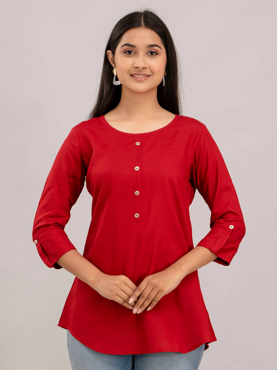 Rayon Short Kurti For Women (Pack of 1) Rayon Short Kurti For Women (Pack of 1)