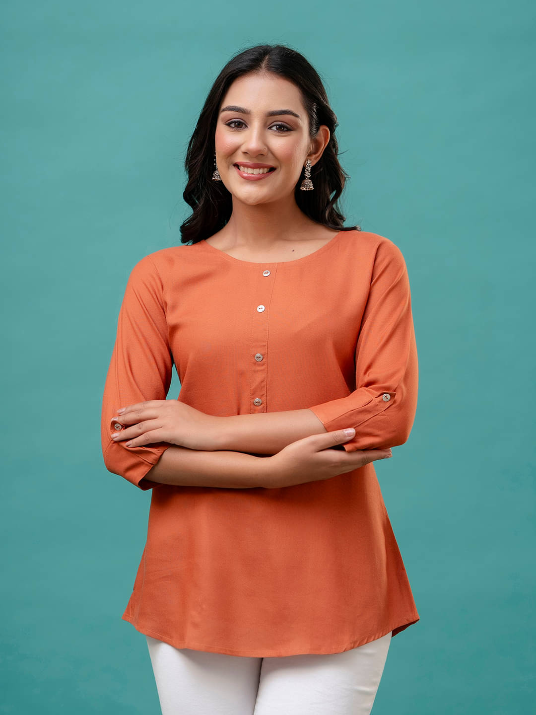 Rayon Short Kurti For Women (Pack of 1) Rayon Short Kurti For Women (Pack of 1)