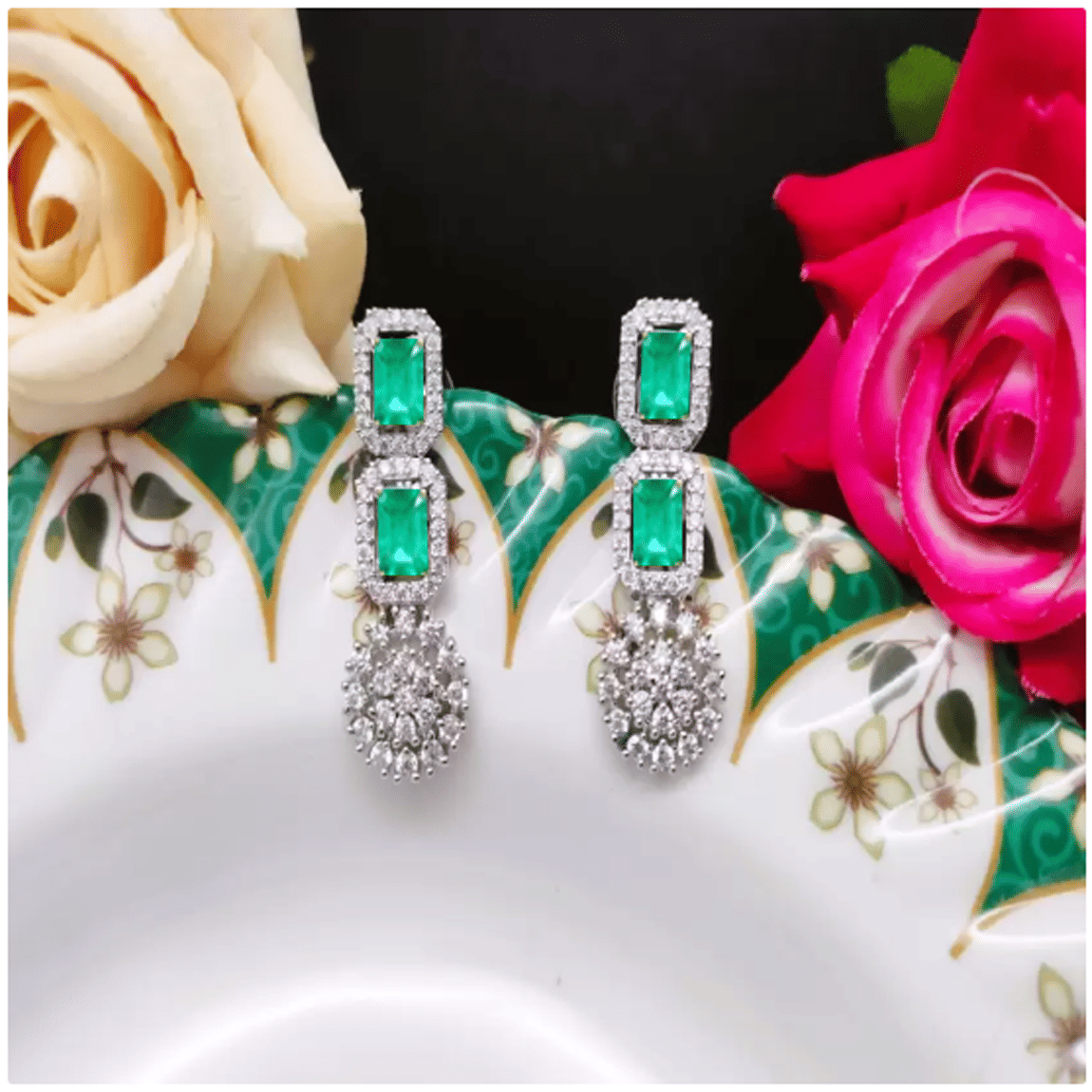 gilher Mint Green Huggies Earrings ( Pack of 1 ) - Earrings | Buy online on ZillyBuy