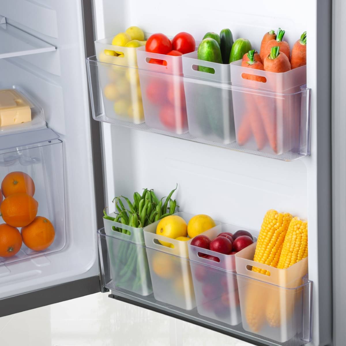     			omortex Plastic White Multi-Purpose Container ( Set of 8 )