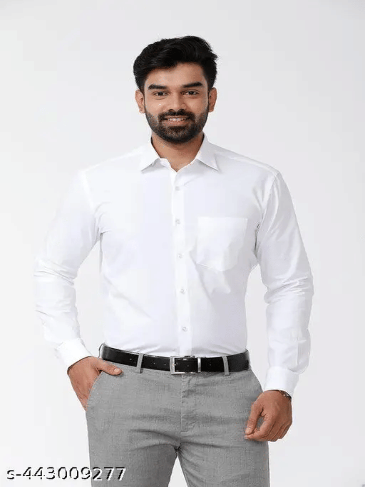 pranat Cotton Regular Fit Full Sleeves Men's Formal Shirt - White ( Pack of 1 )