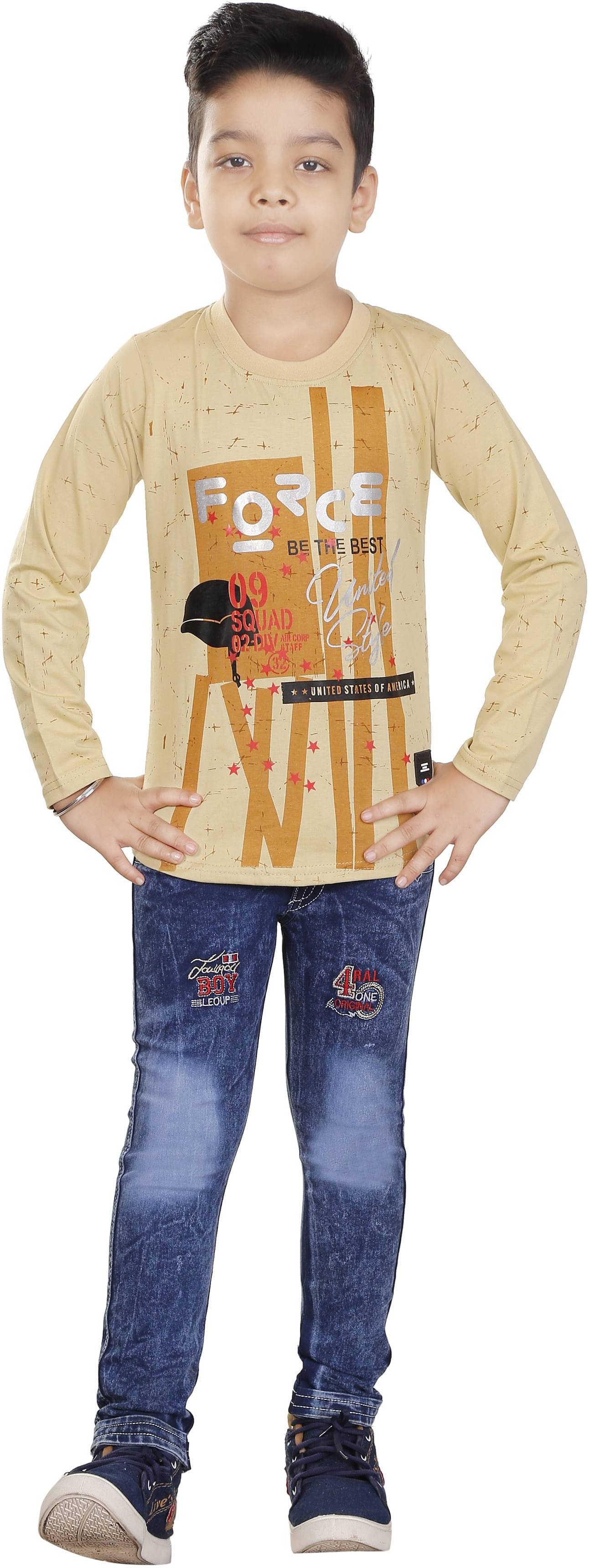 vanraj Pack of 1 Boys Cotton Blend T-Shirt & Pants Set ( Multicolor 1 ) vanraj Pack of 1 Boys Cotton Blend T-Shirt & Pants Set ( Multicolor 1 )