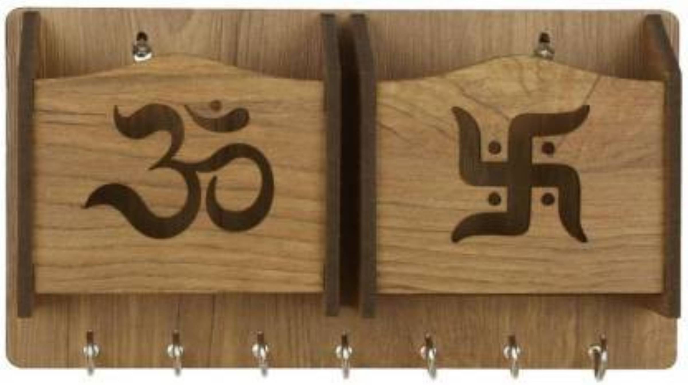     			Arpita Crafts Brown Wood Key Holder - Pack of 1