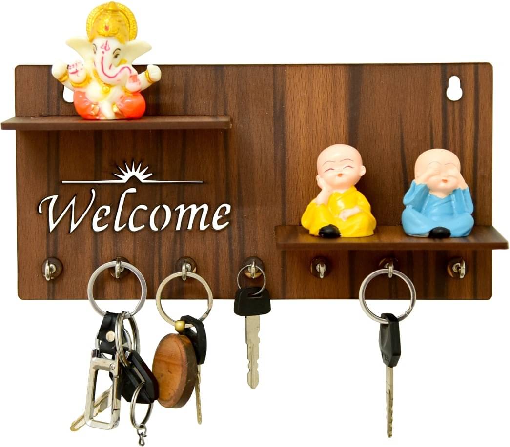     			Arpita Crafts Brown Wood Key Holder - Pack of 1