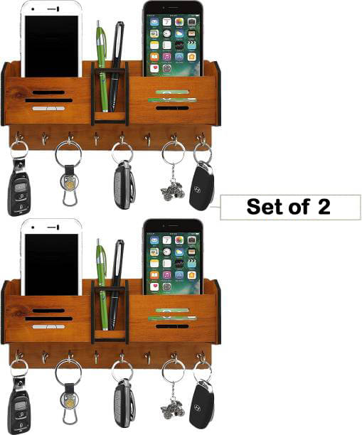     			Arpita Crafts Brown Wood Key Holder - Pack of 2