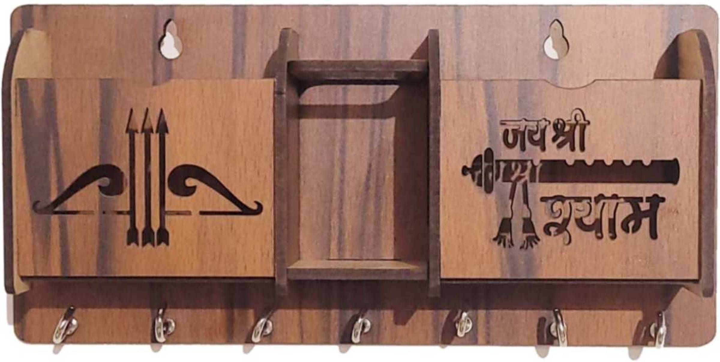     			Arpita Crafts Brown Wood Key Holder - Pack of 1