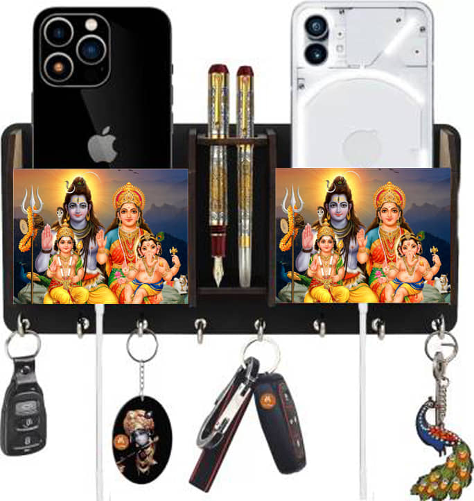 Arpita Crafts Multicolour Wood Key Holder - Pack of 1