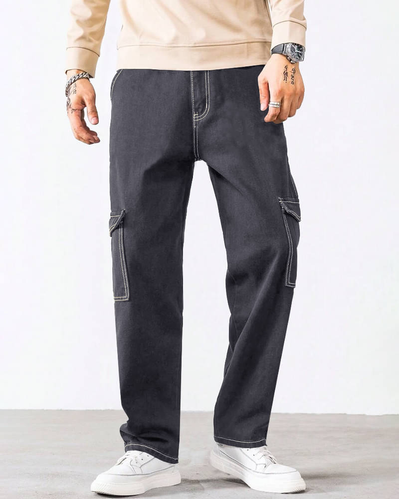     			Eyebogler Straight Clean Look Men's Jeans - Black ( Pack of 1 )