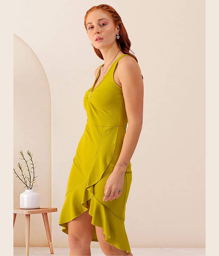 Freehand Women Elastane Solid Maxi ( Mint Green )