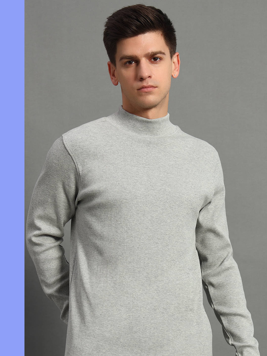 GET GOLF Cotton Blend High Neck Men's Sweatshirt - Grey ( Pack of 1 ) GET GOLF Cotton Blend High Neck Men's Sweatshirt - Grey ( Pack of 1 )