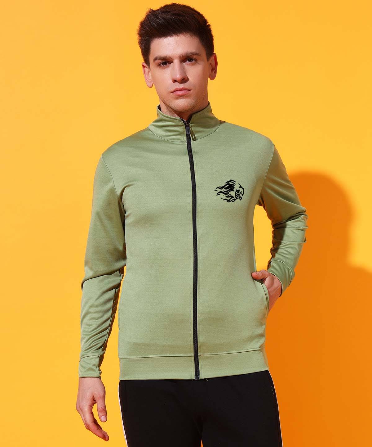 Glito Polyester Blend Men's Casual Jacket - Green ( Pack of 1 ) Glito Polyester Blend Men's Casual Jacket - Green ( Pack of 1 )