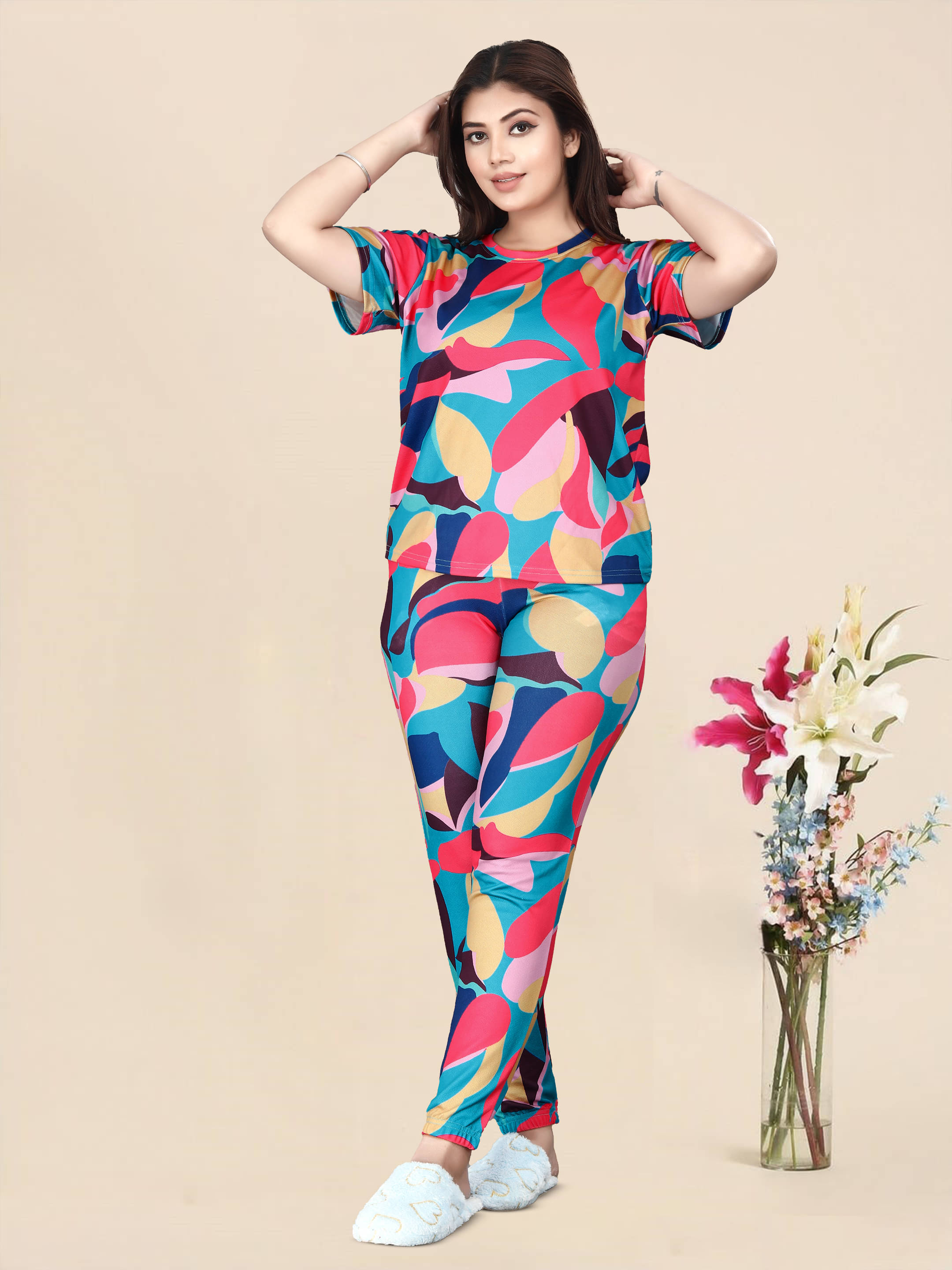     			INFRIM Multi Color Cotton Blend Striped Tracksuit - Pack of 1
