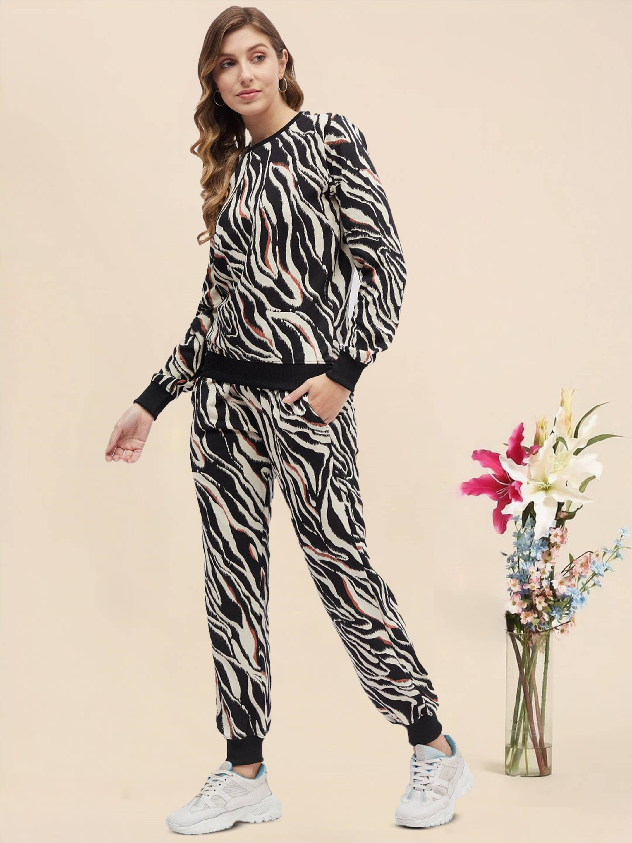     			INFRIM Multi Color Cotton Blend Printed Tracksuit - Pack of 1