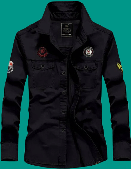     			IQIVLI Cotton Blend Regular Fit Self Design Full Sleeves Men's Casual Shirt - Black ( Pack of 1 )