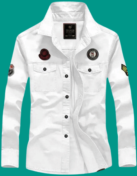 IQIVLI Cotton Blend Regular Fit Self Design Full Sleeves Men's Casual Shirt - White ( Pack of 1 )