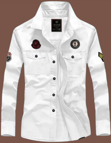     			IQIVLI Cotton Blend Regular Fit Self Design Full Sleeves Men's Casual Shirt - White ( Pack of 1 )