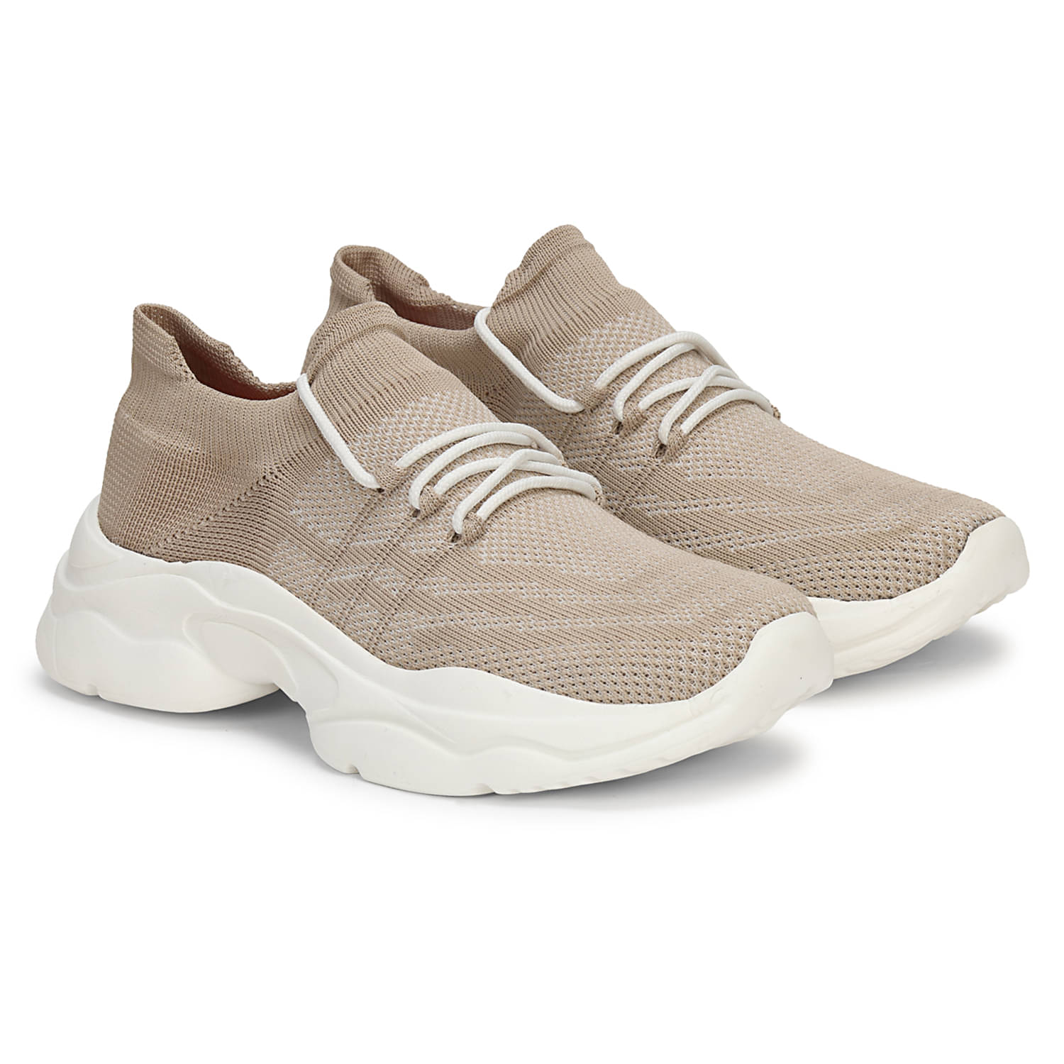     			Kraasa - Beige Women's Running Shoes