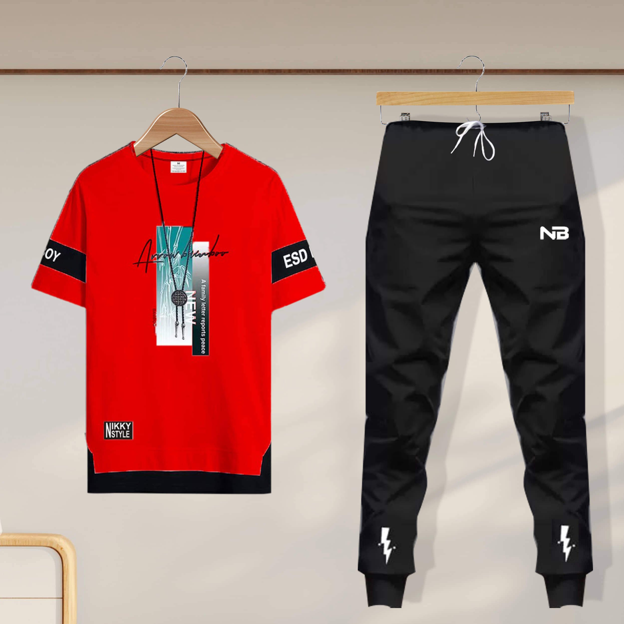 Lieo Trend Multicolor Cotton Blend Regular Fit Men's Tracksuit ( Pack of 1 )