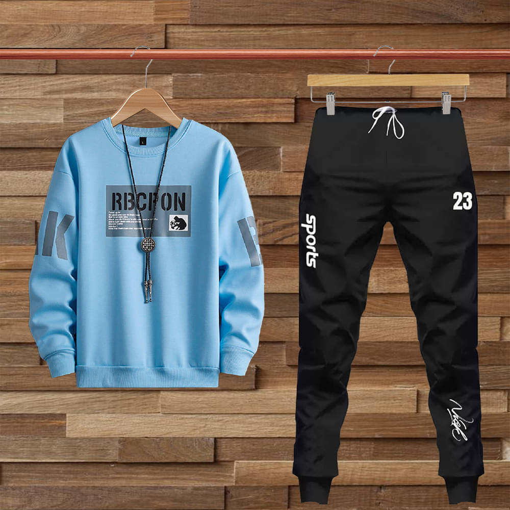     			Lieo Trend Multicolor Cotton Blend Regular Fit Men's Tracksuit ( Pack of 1 )
