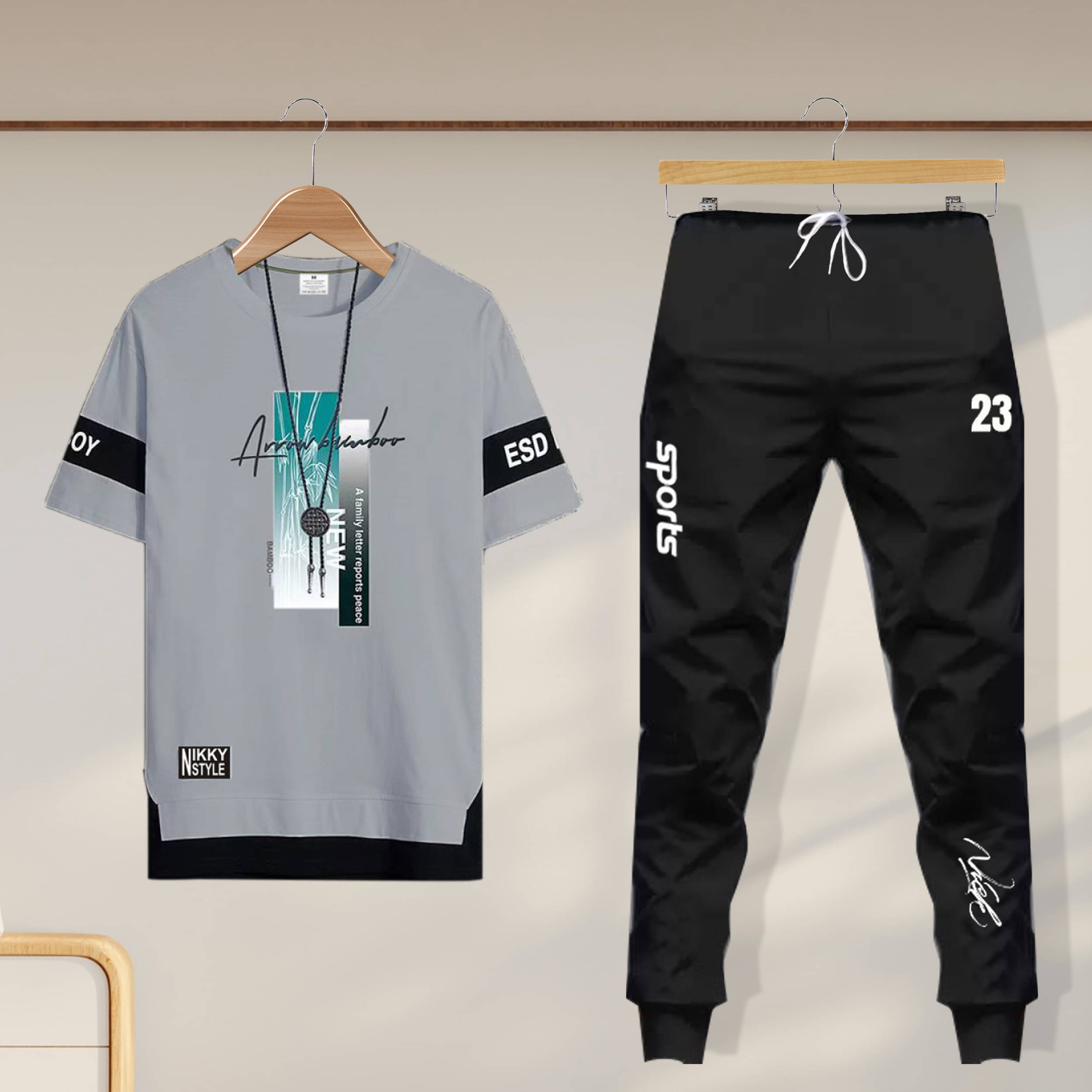     			Lieo Trend Multicolor Cotton Blend Regular Fit Men's Tracksuit ( Pack of 1 )