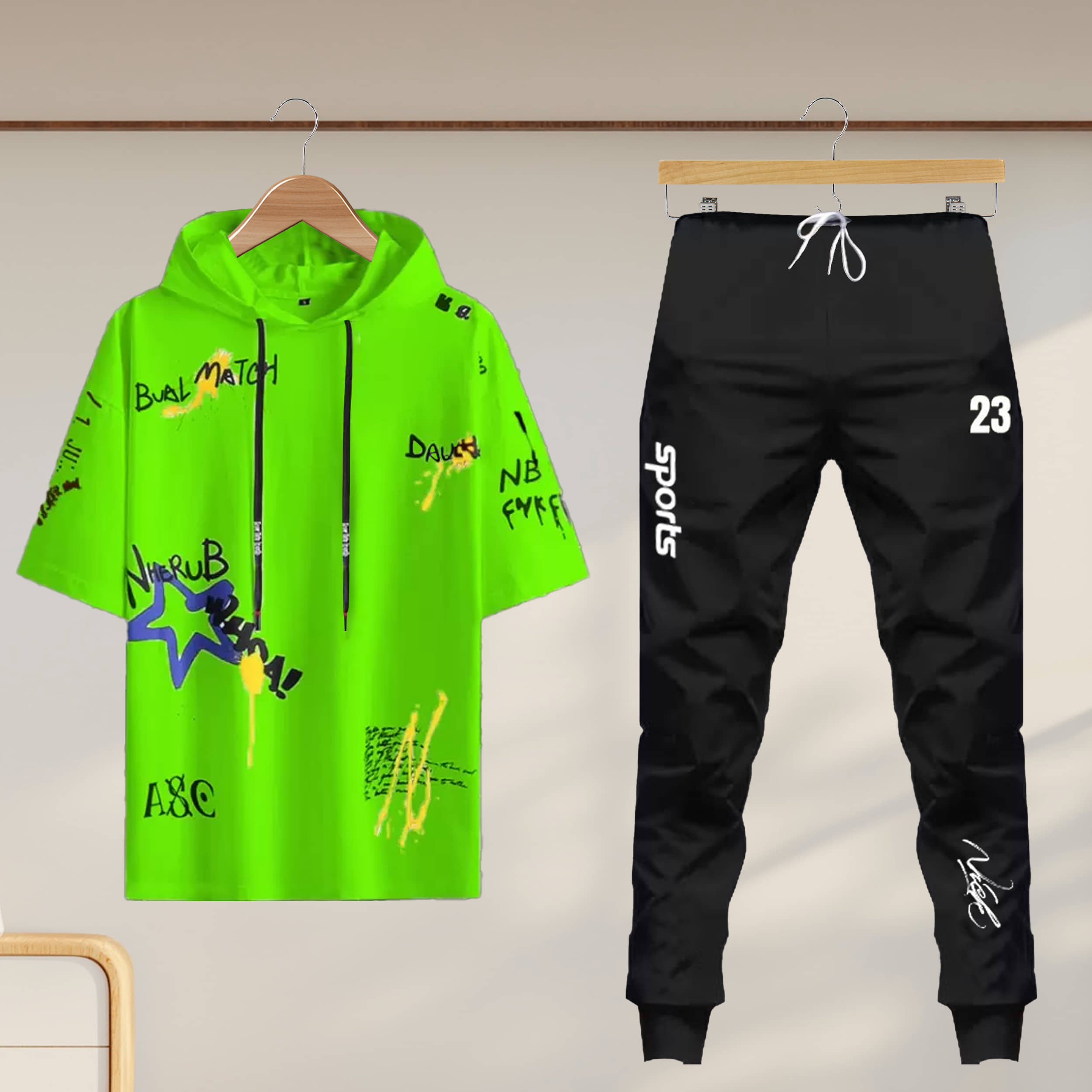 Lieo Trend Multicolor Cotton Blend Regular Fit Men's Tracksuit ( Pack of 1 )