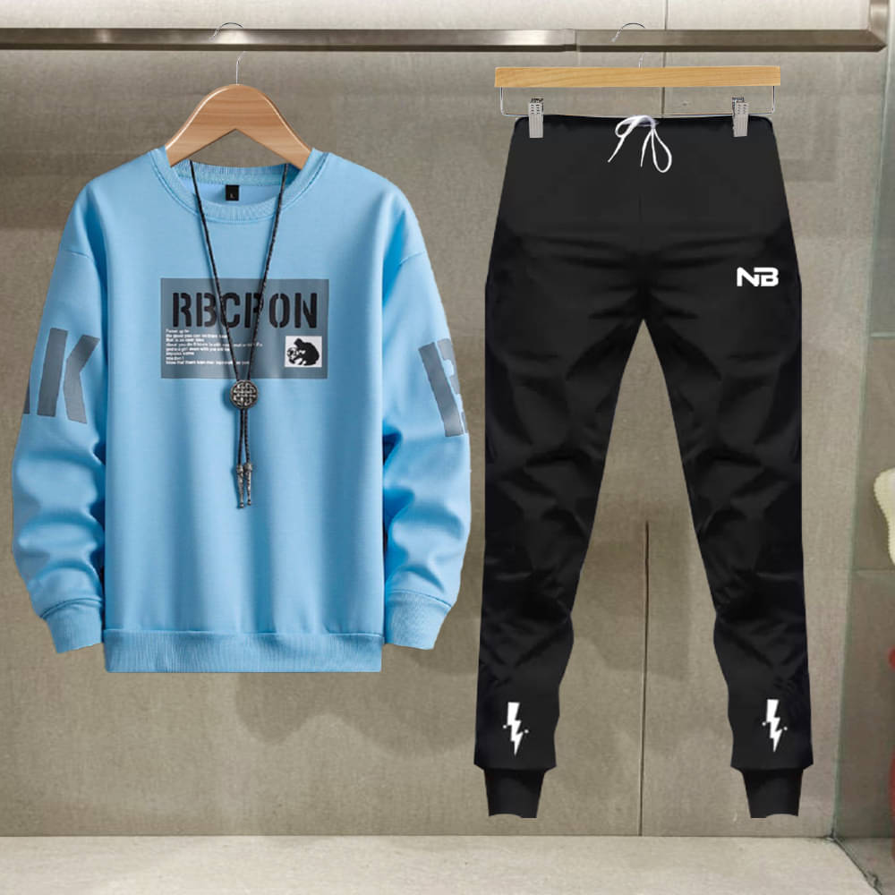     			Lieo Trend Multicolor Cotton Blend Regular Fit Men's Tracksuit ( Pack of 1 )