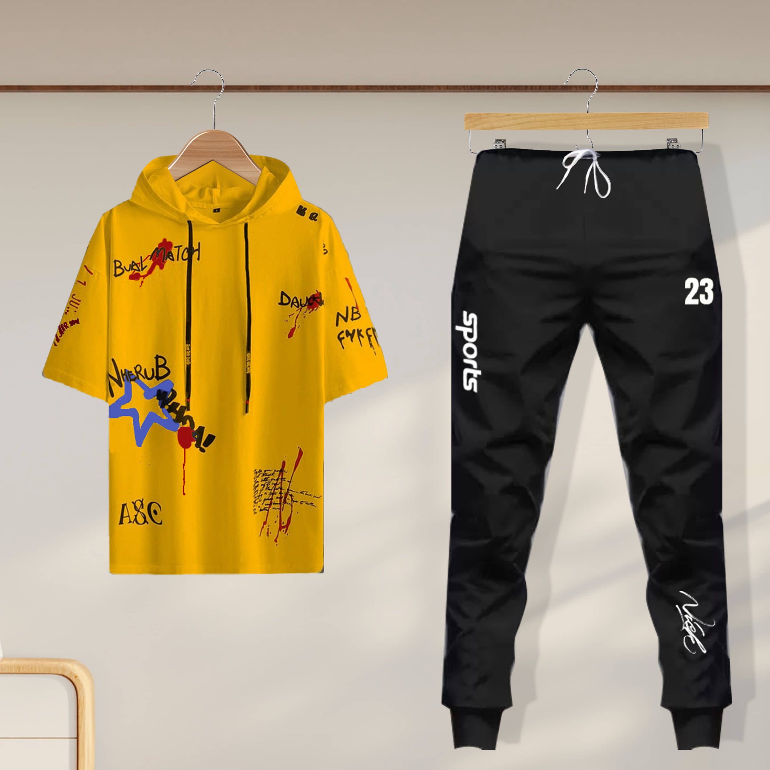 Lieo Trend Multicolor Cotton Blend Regular Fit Men's Tracksuit ( Pack of 1 )