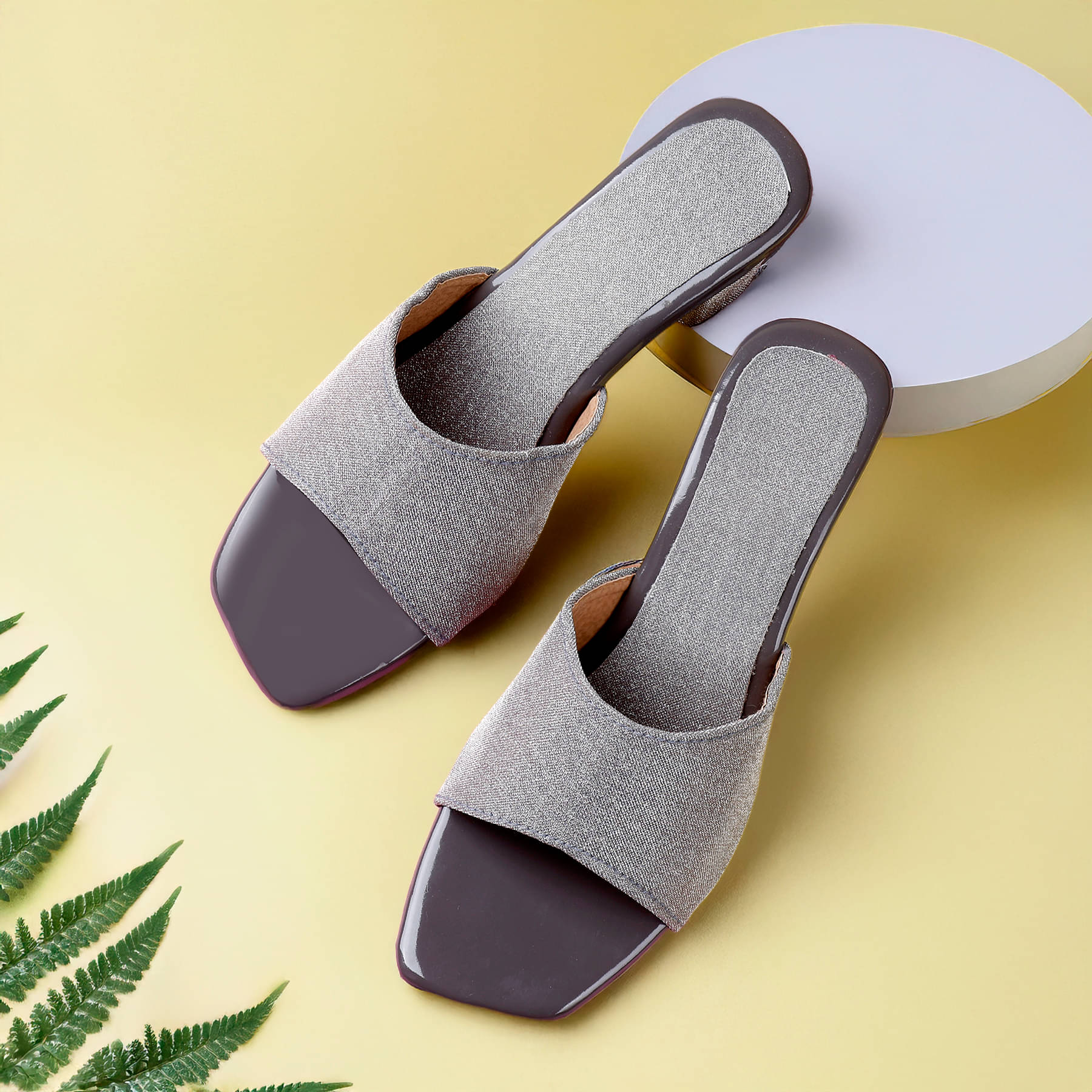     			Paduki Gray Women's Slip On Heels