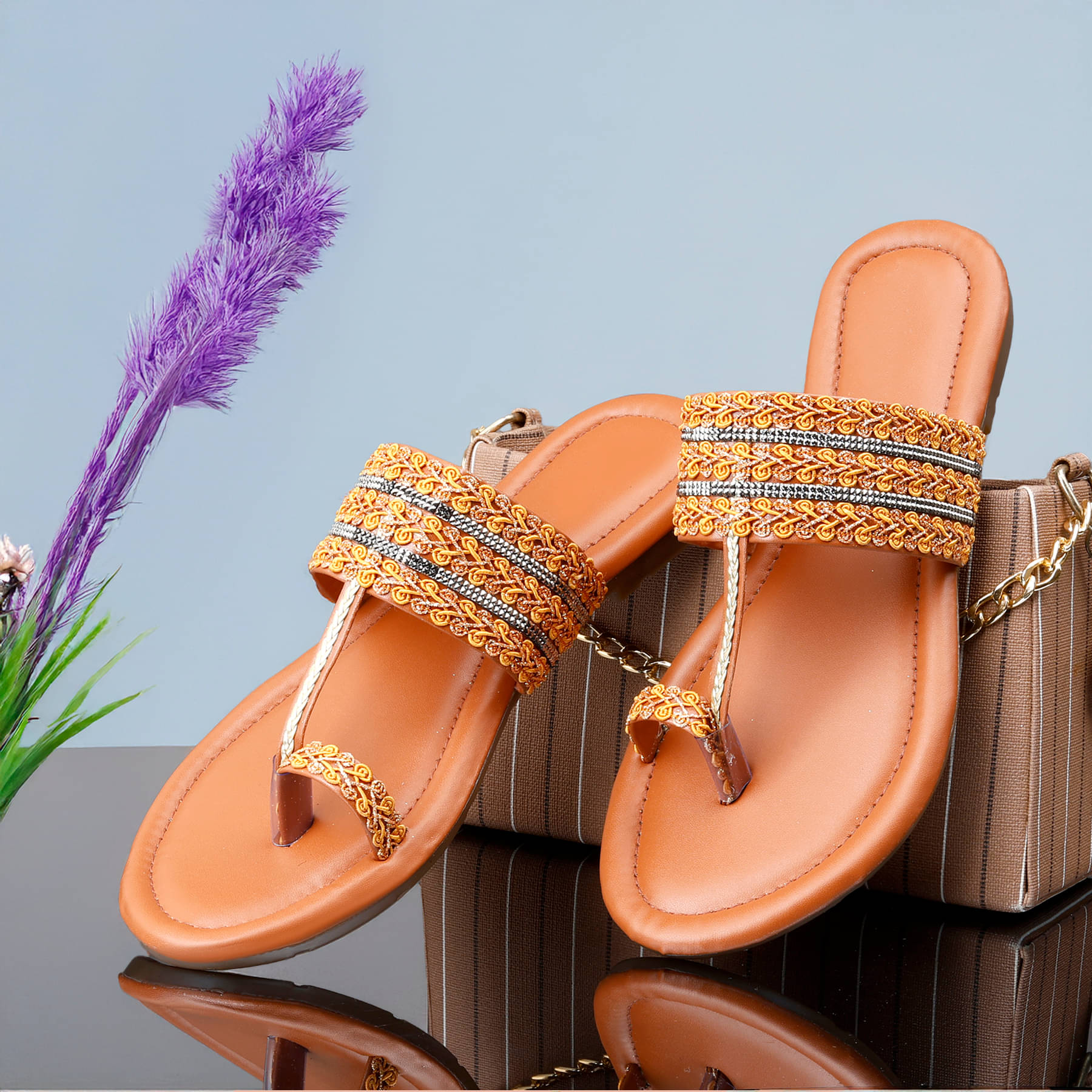     			Paduki Orange Women's Flats