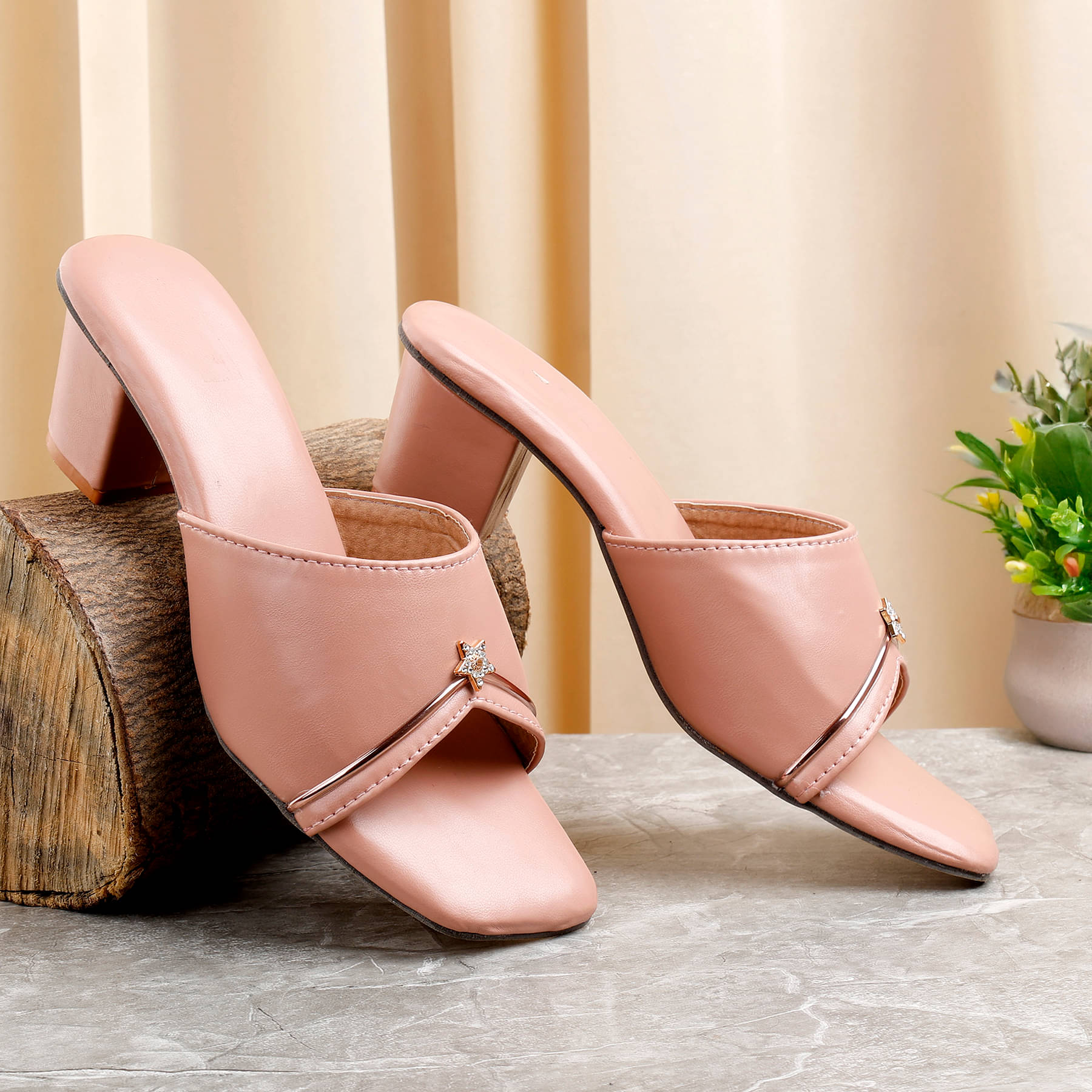     			Paduki Pink Women's Slip On Heels
