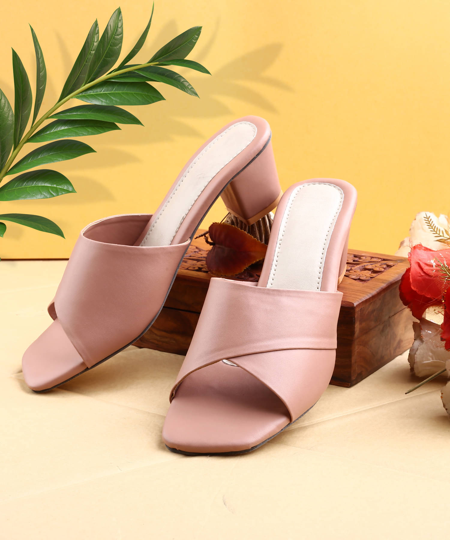 Paduki Pink Women's Slip On Heels Paduki Pink Women's Slip On Heels