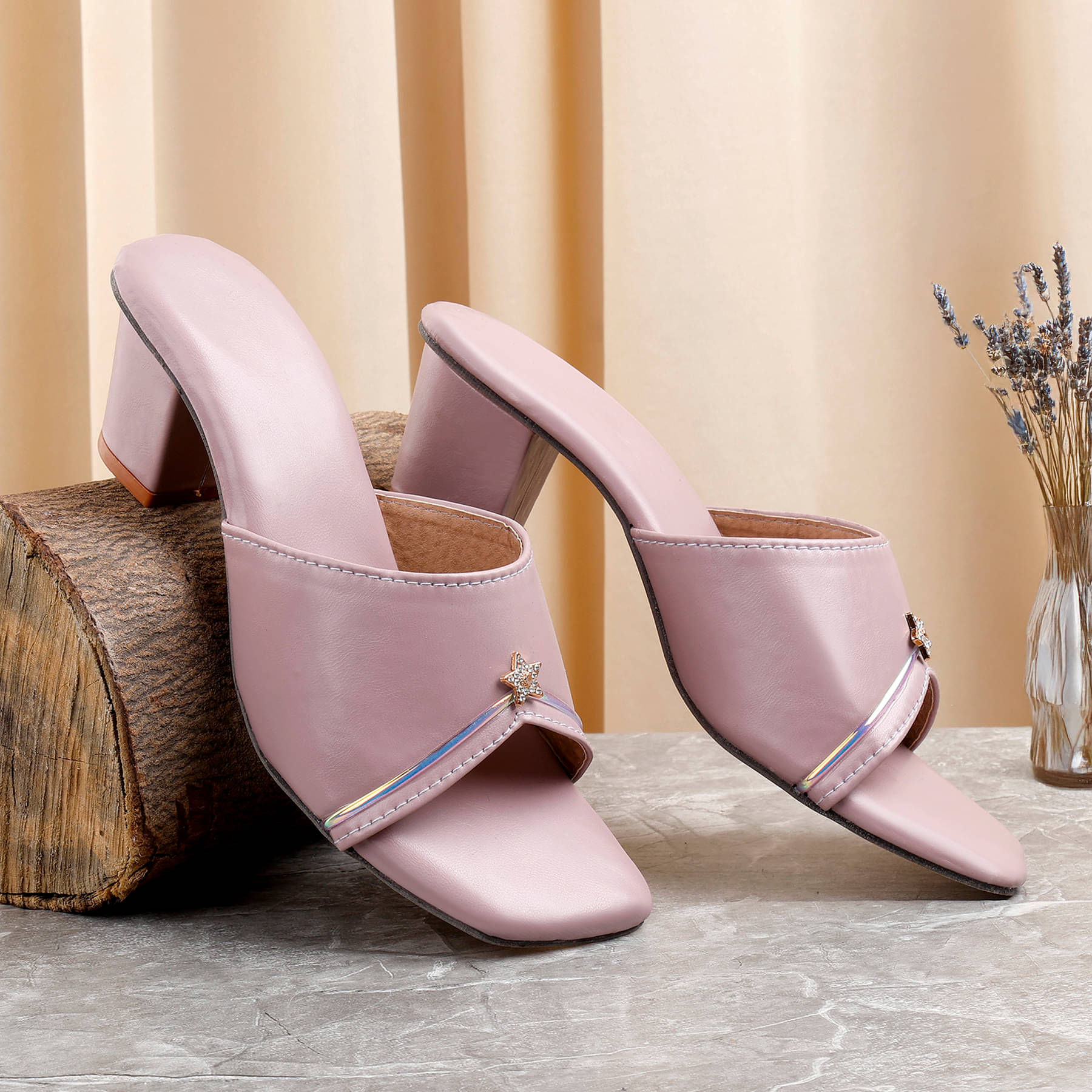Paduki Purple Women's Slip On Heels Paduki Purple Women's Slip On Heels
