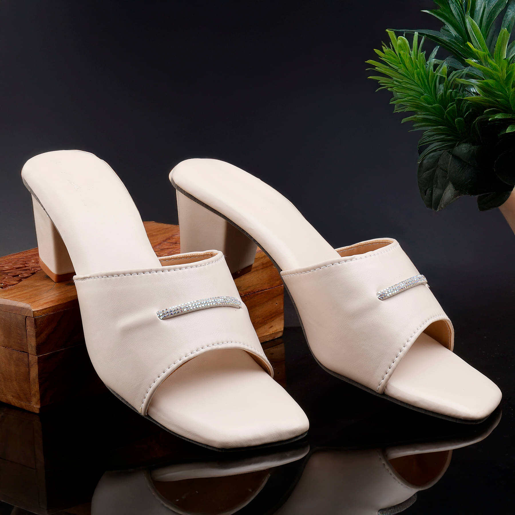     			Paduki Silver Women's Slip On Heels