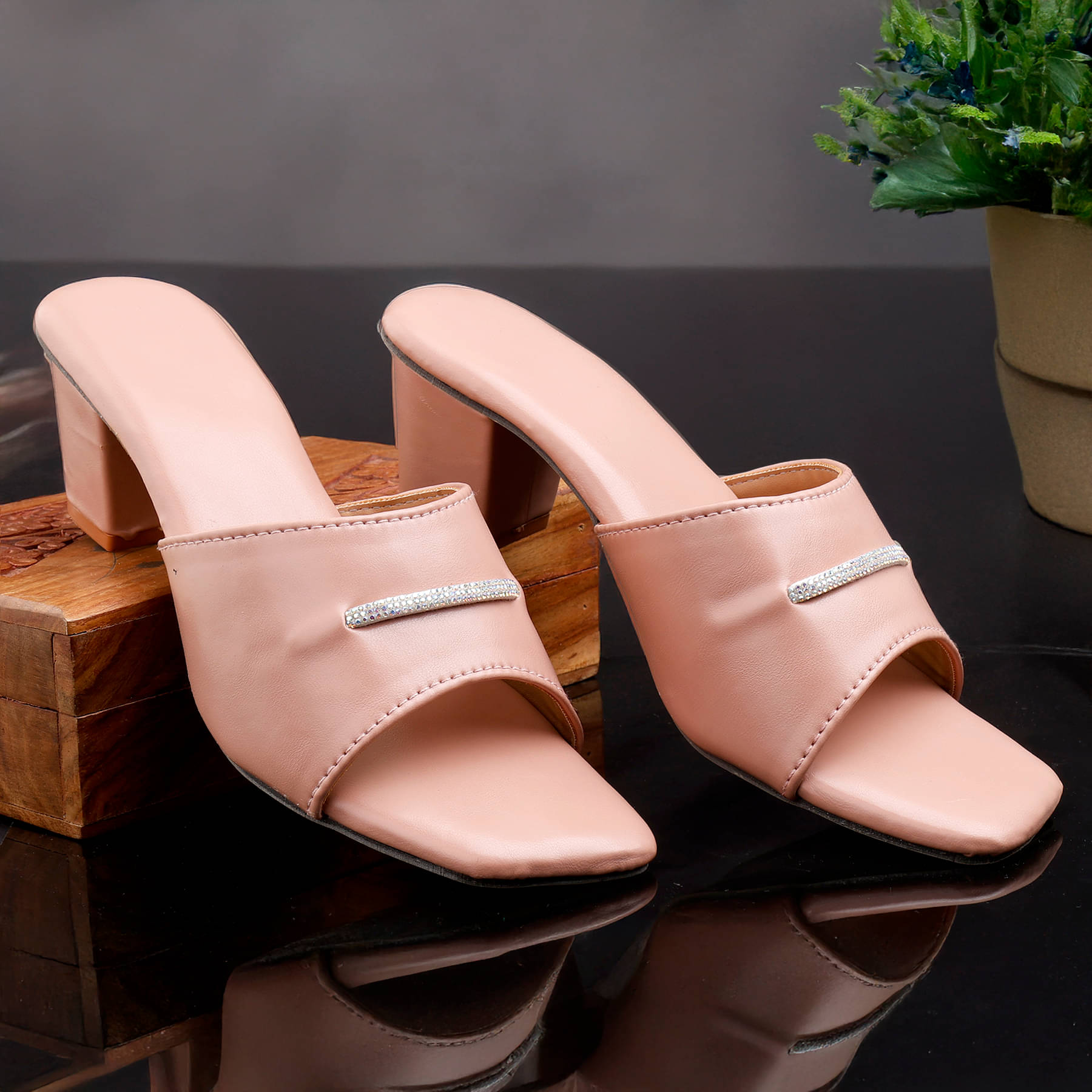     			Paduki Tan Women's Slip On Heels
