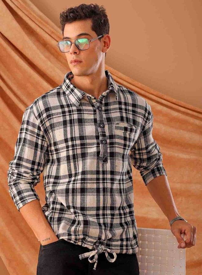 The Indian Garage Co. 100% Cotton Regular Fit Checks Full Sleeves Men's Casual Shirt - Black ( Pack of 1 ) The Indian Garage Co. 100% Cotton Regular Fit Checks Full Sleeves Men's Casual Shirt - Black ( Pack of 1 )
