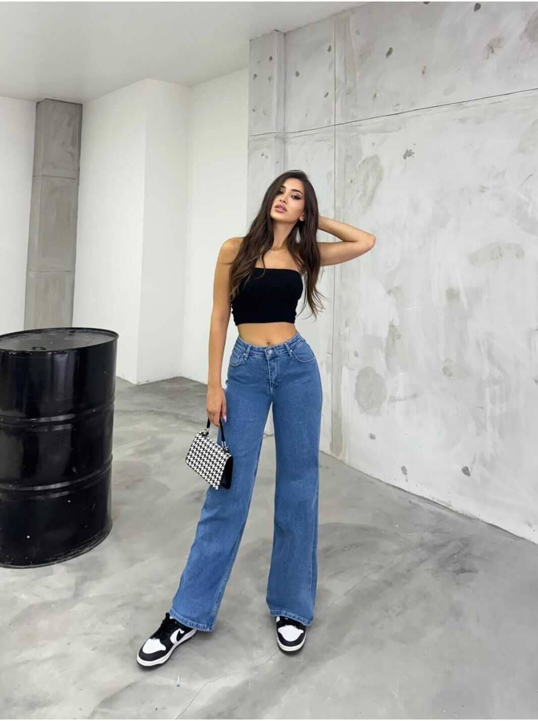 WOOMNY - Blue Denim Mom Fit Women's Jeans ( Pack of 1 ) - Jeans | Buy online on ZillyBuy