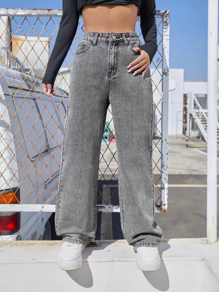     			WOOMNY - Grey Denim Flared Women's Jeans ( Pack of 1 )