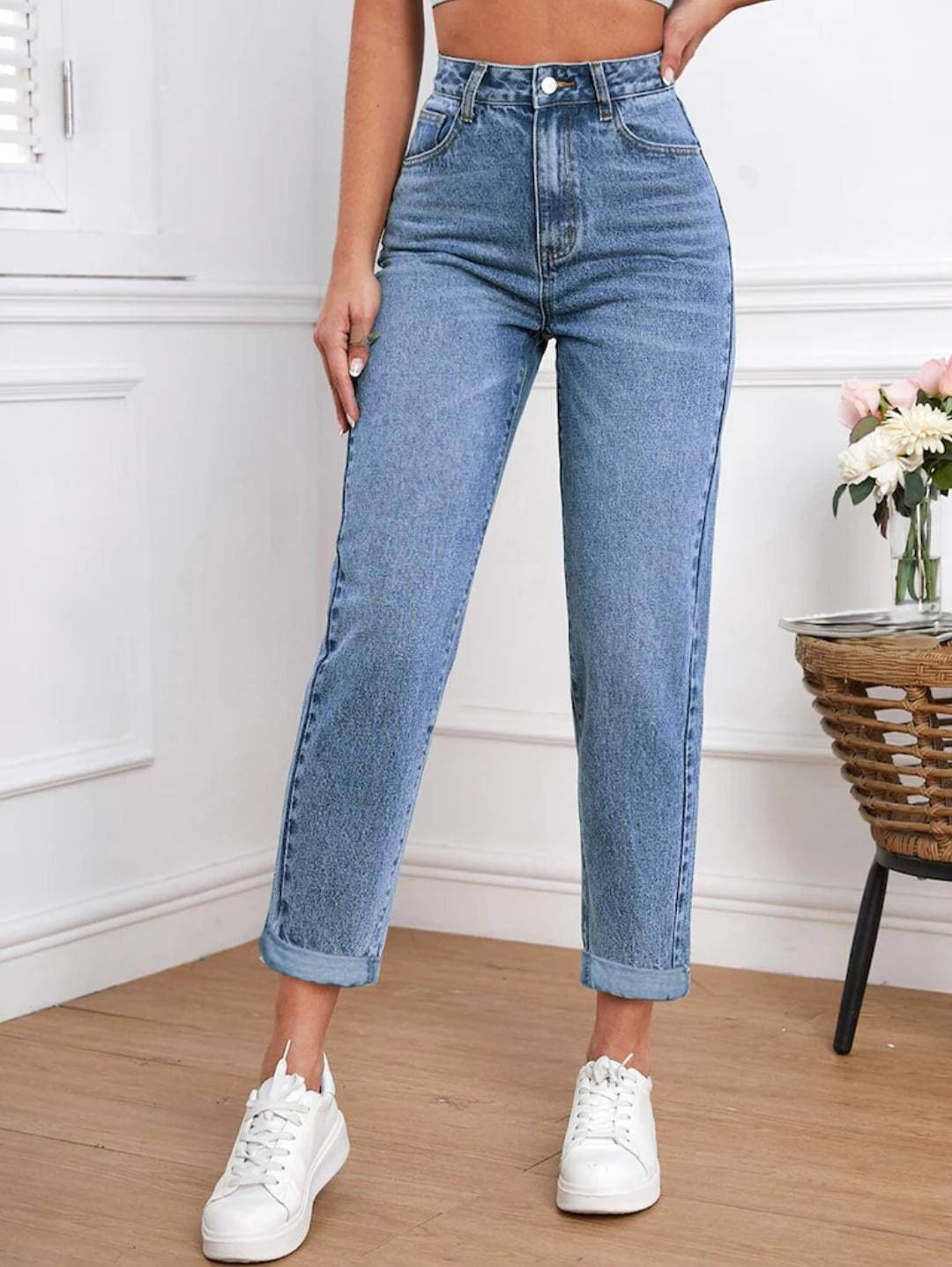     			WOOMNY - Light Blue Denim Boyfriend Fit Women's Jeans ( Pack of 1 )