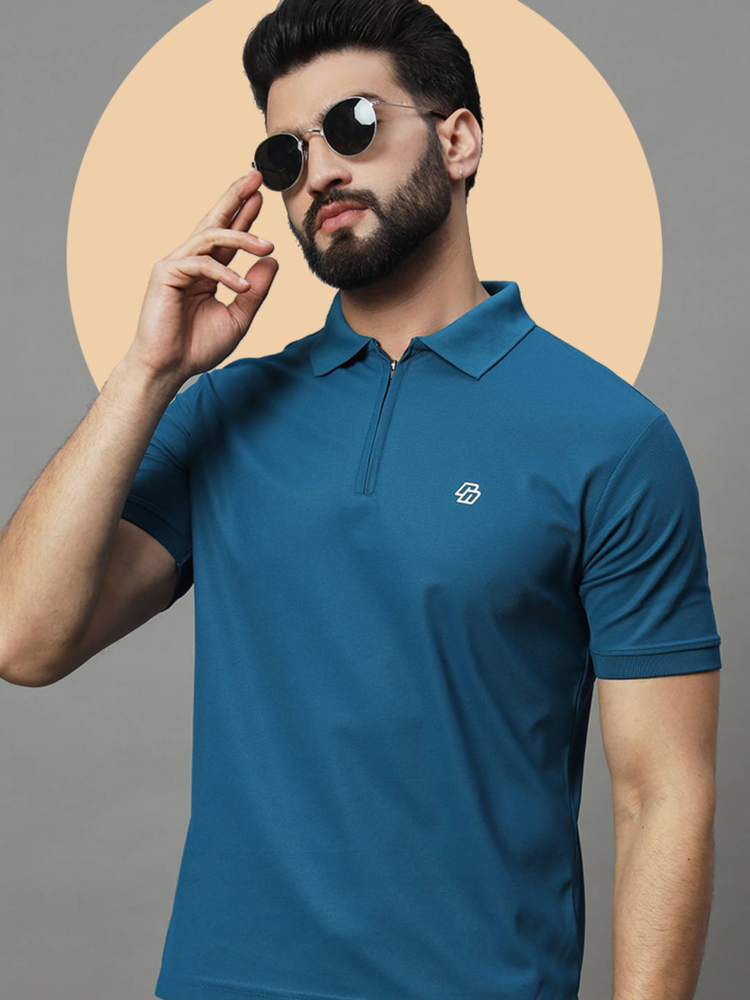 renuovo Pack of 1 Cotton Blend Regular Fit Solid Half Sleeves Men's Polo T Shirt ( Navy Blue ) renuovo Pack of 1 Cotton Blend Regular Fit Solid Half Sleeves Men's Polo T Shirt ( Navy Blue )