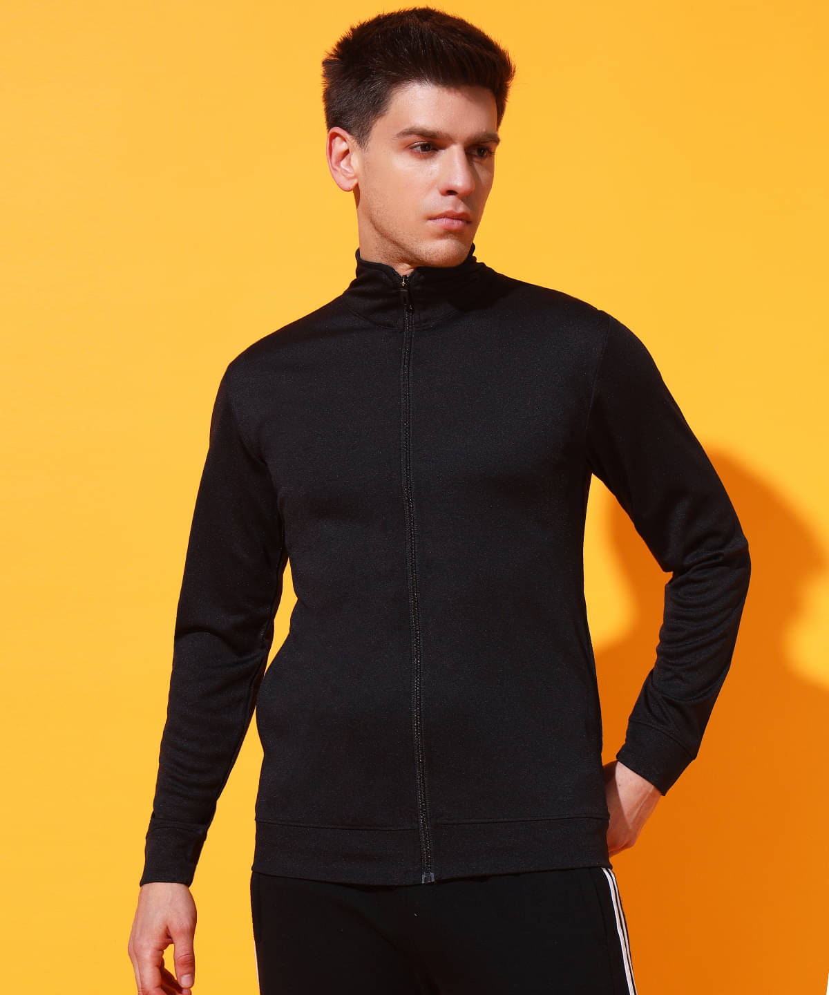 ATIGIANO APPAREL Polyester Blend Men's Biker Jacket - Black ( Pack of 1 ) ATIGIANO APPAREL Polyester Blend Men's Biker Jacket - Black ( Pack of 1 )