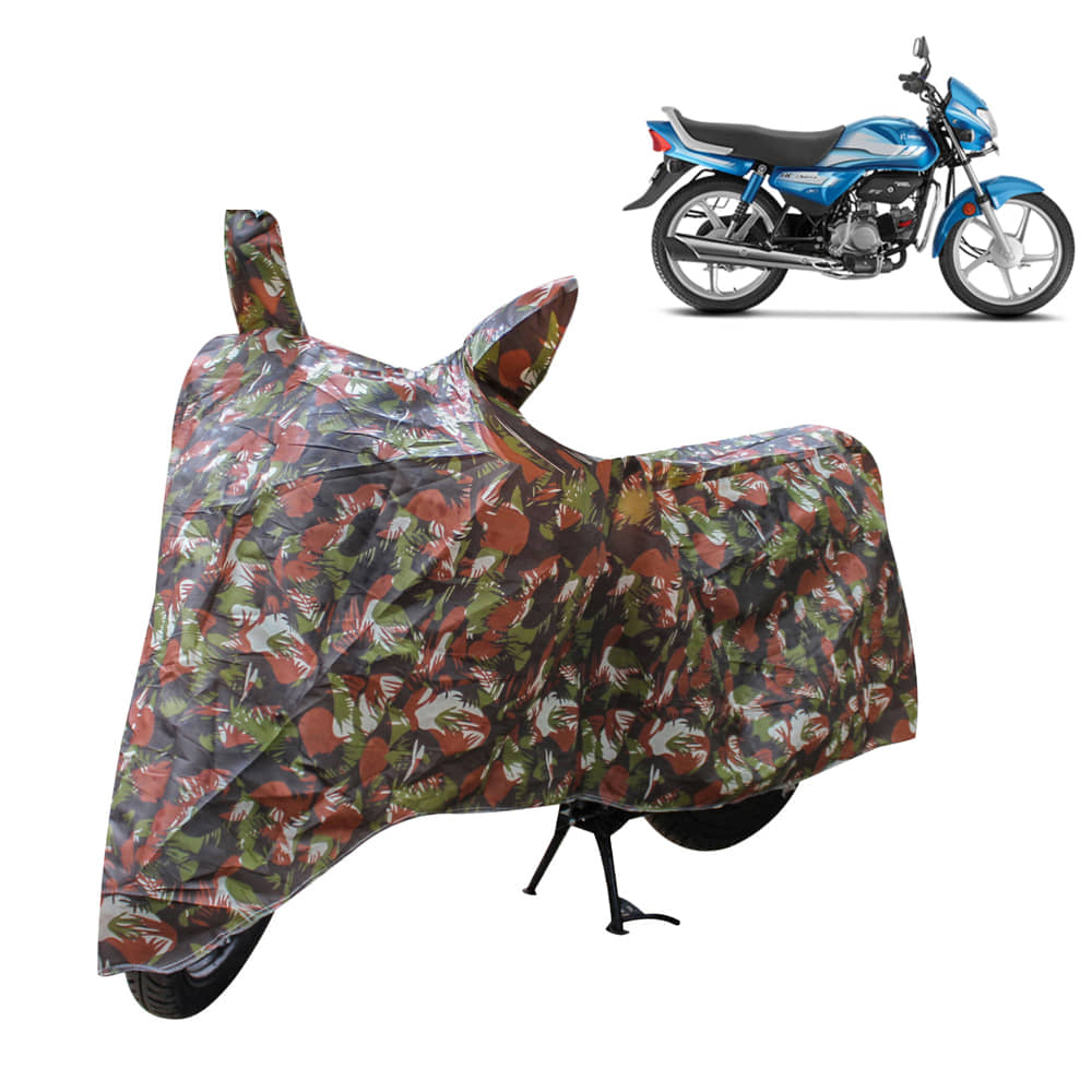 CARNEST Bike Body Cover for Hero HF Deluxe ( Pack of 1 ) , Jungle